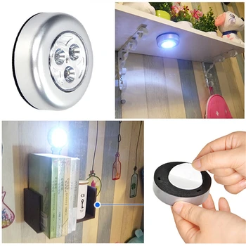 1/2PCS LED Stenske Svetilke, Brezžične Touch Kontrole v Okviru Kabineta Luči, Prenosni Mini Noč Luč Za Spalnico, Garderobo Oltarja Razsvetljavo
