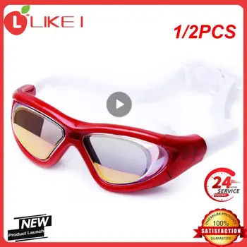 1/2PCS Strokovno Silikonski Nastavljiv Plavalna Očala Anti-fog UV Plavanje Očala Moški Ženske Potapljanje, Vodni Športi, Plavanje Očala