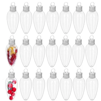 1/5pcs Božič prozorne Plastike Žarnico Obliko Okraski Povratne Steklenice DIY Žarnice za Sladkarije Obrti Božično Drevo Decoration