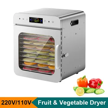 10-plast Sadja, Zelenjave, sušilni stroj Sušilni Pralni Inteligentni Hrane Dehydrator Zaslon na Dotik Gospodinjstvo