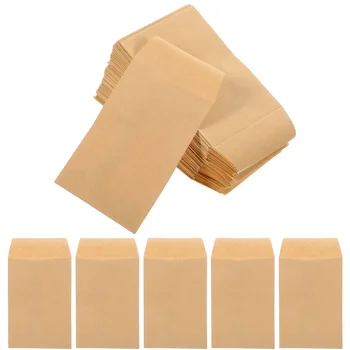 100 kozarcev Kraft Ovojnice Mini Ovojnice Semena Paketni Ovojnice za Shranjevanje Manjših Predmetov, Materiala stanja
