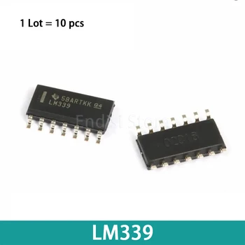 10PCS LM339 LM339DR LM339D2G LM339DT SOP-14 Quad Različno Primerjalnih operacijski ojačevalnik Čip
