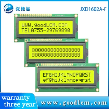1602A-F LCD LCD-Zaslon 16x02 LCM LCD-modul 16*02A znak LCD STN Pozitivno rumena ozadja 5V ali 3.3 V dobavni ST7066 pogon