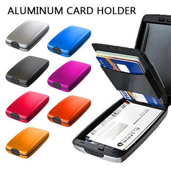 1PC Anti-Scan Primeru Denarnice Varstvo-Imetnik Poslovne Kartice RFID Kovinski Kreditne Blokiranje Aluminija