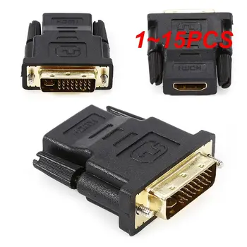 1~15PCS HDMI je združljiv Ženski DVI 24+1Pin Moški Pretvornik Kabel Connecto Plug and Play Monitor TV pozlačeni