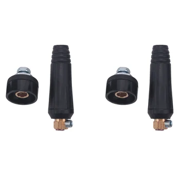2 Black Evropski Stil Električni Varilni Stroj Priključek za Kabel DKJ 10-25 Hitro Priključek, Vtičnica Plug