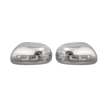 2 Pack 2009-2013 za Toyota Corolla Avtomobilov kromirane Stranske LED Luči, Ogledala Pokrov Modeliranje Trim