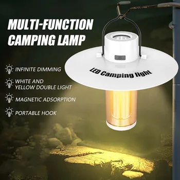 2000mAh Kamp Svetilka z Nosilcem 5 Razsvetljavo Način LED Vzdušje Svetloba Svetilke USB Polnilne Nepremočljiva Sili Lučka