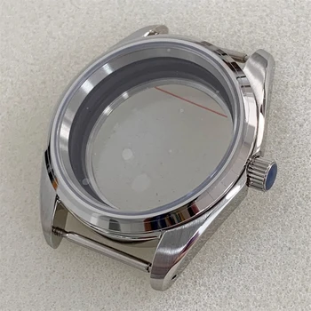 2023 Novih 38 mm, iz Nerjavnega Jekla Watch Primeru, Transparentno Dno Safirno Steklo Primeru, Primerni za NH35 NH36 4R 7S Gibanja, 31mm Izbiranje Primera