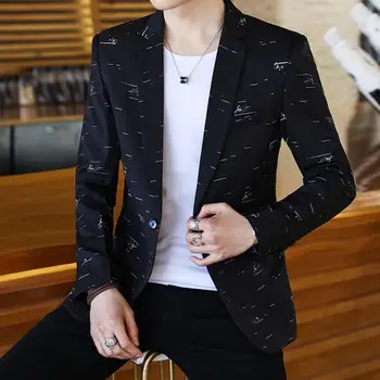 2023 Novo Obleko Moške Priložnostne korejska Različica Lep Trend Slim Fit Majhne Suknjič Frizer Tanko Sam Vrh