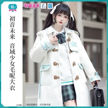 2023 Original Miku Plašč Jakna Ženske Zimski Suknji JK Enotno Vocaloid Hatsune Cosplay Kostum Dolge Volne Plašči Anime Oblačila