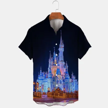 2024 novo poletje moda ulica trend boutique moške univerzalna majica 3d tiskanje Disney Mickey Mouse temperament moška majica