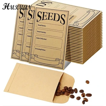 20Pcs Kraft papir, Kraft Papir Semenske Ovojnice Zapira Samolepilni Paketni Semena Varčevanje Za Zbiranje Rastlinskih Cvet Semena Shranjevanje Vrečk