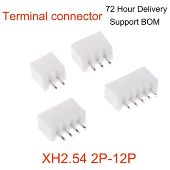 20PCS-XH2.54 Terminal Vtičnico Naravnost Pin Razmika 2.54 mm Priključek 2P 3P 6P 5P 7P 8P 9P 10P-12P