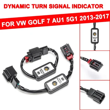 2PCS Indikator LED Luč Za VW Golf 7 Black Dynamic Vključite Signal Add-on Modul Kablu Žice Pas Levo in Desno Rep Svetlobe