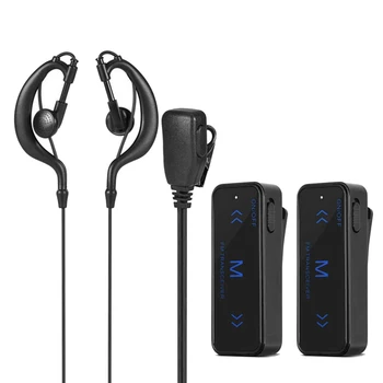 2Pcs Mini Walkie Talkie 400-470Mhz 2-Way Radio 3W Slušalka povežite Sprejemnik / oddajnik za Slušalke USB Pogon