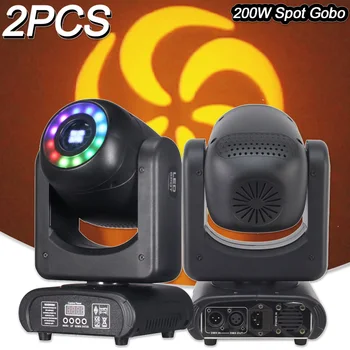 2PCS Spot Gobo 200W LED 5Prism Gibljive Glave Razsvetljavo Z SMD RGB Za Poroko Hotel Pokazati Pogodbenica Dance Dj Disco Oprema
