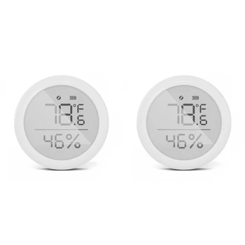 2X Tuya Zigbee Temperature In Vlažnosti Tipalo Z LCD Zaslonom Zaprtih Termometer, Higrometer Smart Življenje Nadzor