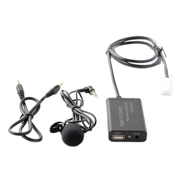 2X USB, AUX Bluetooth Avto Digitalni Glasbeni CD Changer Adapter Za Toyota (6+6)Pin Camry Corolla RAV4 Yaris