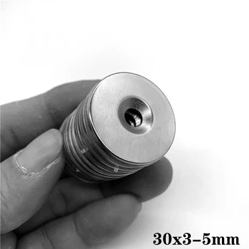 2~30PCS 30x3-5 Močna Redke Zemlje Neodim Magneti, 30*3 mm Luknja 5mm 30x5 Izvrtino in Močan Magnetni Magnet 30x3-5 mm 30*3-5