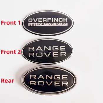 3D Aluminija Avto Spredaj Emblem Značko Decal Za Zemljišča, ki so Range Rover OVERFINCH DOGOVORILI VOZIL Defender Odkritje Evoque Nalepka
