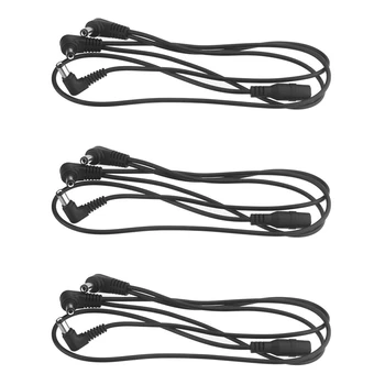 3X Vitoos 3 Načine Elektrod (Daisy Chain Pas, Kabel Bakrene Žice Za Kitaro Učinki Napajalni Adapter za Ločevanje Črna