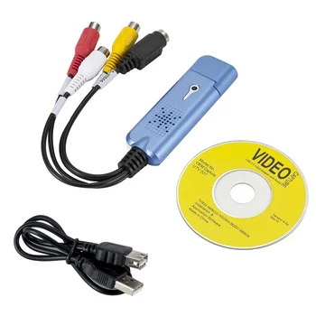 4 Kanalni USB 2.0 Video Zajem Grabežljivac Kartico VHS VCR TV Box, DVD-Digitalni Pretvornik Diktafon Adapter Podpora Za Zmago 10/7/8