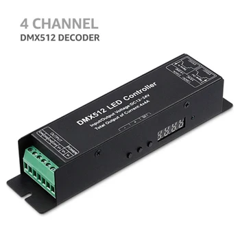 4CH RGBW DMX512 Dekoder Led Krmilnik DC12-24V RGB LED 4 Kanali 4A RGB Controler Za LED Trakovi Luči LED Osvetlitev
