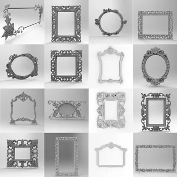 83 CNC 3D Slik Ogledalo Obroči Dobre Kakovosti STL Format Olajšave Datoteke Zbirka za ArtCAM Aspire