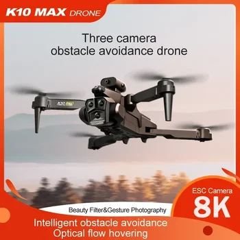 8K Esc, Profesionalno Fotografiranje iz Zraka Tri Kamere, Optični Tok Ovira, Izogibanje, Zložljiv Mini Quadcopter Brnenje K10 Max
