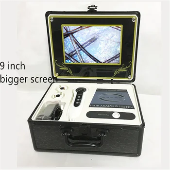 9-Palčni LCD-Skin & Hair Analyzer Detektor Digitalni Mikroskop Lupo Kože, Las Blackhead Folikle Lasišče Detektor