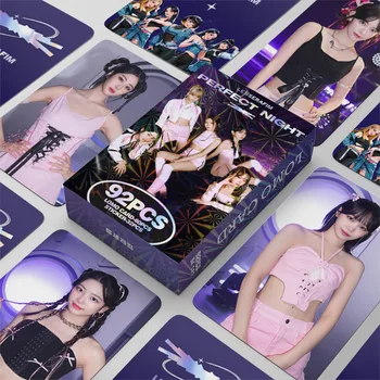 92Pcs/Set Kpop Idol LE SSERAFIM Album PERFECTNIGHT Visoke Kakovosti Lomo Kartice Dekoracijo Zbirka Razglednic Srčkan SAKURA YUNJIN