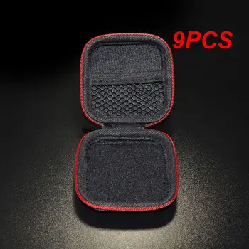 9PCS Prenosni EVA Trdo torbico Vrečko za Shranjevanje za Slušalke Pomnilniške Kartice, Kable z Zadrgo Shockproof Slušalke Slušalke Zaščitna