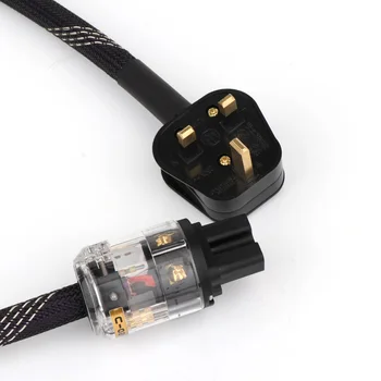 AC313 Hi-fi Avdio OFC Napajalni kabel z pozlačeni Schuko KRALJESTVU Napajalni priključek KRALJESTVU Priključite napajalni kabel