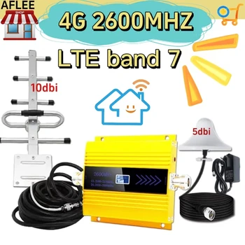 AFLEE 2600Mhz 4G Omrežja Telefon Booster (LTE Band7) 2600 Podatkov Mobilnega Signala Booster Telefon+2G 3G 4G Antena Kit