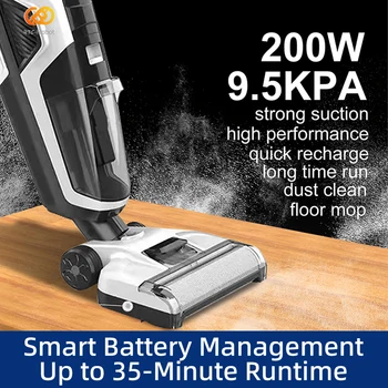 Akumulatorski Mokro Suhi Sesalec Multi-Površine Smart Wireless Vakuumsko Tla Pranje Samo-Čiščenje&Sušenje Gospodinjstvo