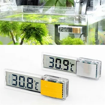 Akvarij Termometer Digitalni LCD Elektronski Fish Tank 3D Digitalni Merilnik Temperature Nalepke, Ribe, Kozice Želva acuario