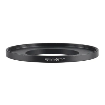 Aluminij Črna Korak Filtru Obroč 43mm-67 mm 43-43 67 mm 67 Filter Adapter za Objektiv nastavek za Canon, Nikon, Sony DSLR Fotoaparat Objektiv