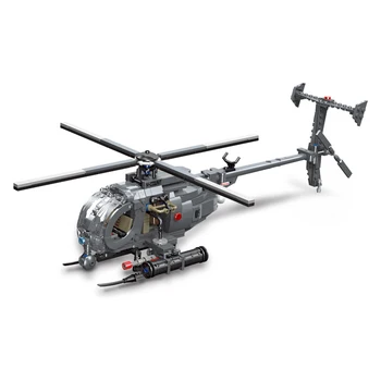 Amerika Sodobnih Vojaških Vozil ptiček Helikopter Model Gradnik WW2 Air Force Številke Opeke Igrača Za Boy Darila