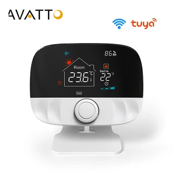 AVATTO Tuya RF Brezžično WiFi Smart Termostat Temperaturni Regulator za Plinski Kotel za Ogrevanje sanitarne Vode Deluje z Alexa googlova Domača stran