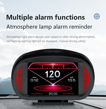 Avto Head Up Display HUD OBD+GPS prekoračitev hitrosti Napetost, Temperatura Vode Alarm Pobočju Meter merilnik Hitrosti Turbo Zavore Test