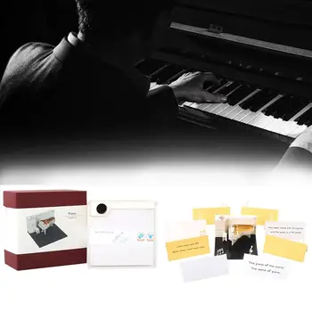 Beli Klavir Stereo Pad 3D Papir Model Natančna Izdelave Darilo Polje Kompleti Božič, Rojstni dan, Darila Za Odrasle C8K1