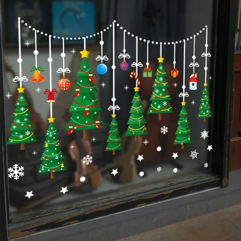 Božič Nalepke Za Steklo Nalepke Božično Drevo, Okna Okraski Stenske Nalepke Vesel Božič Navidad Drevo Samolepilne 2023