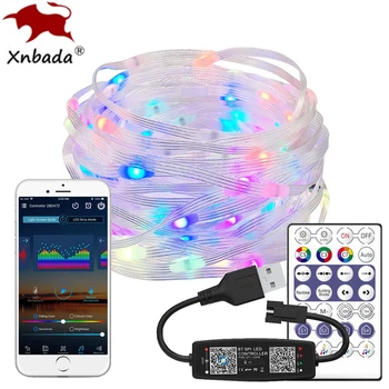 Božič Niz LED Luči WS2812B RGB Prostor Posamično Sanje Barve Božični Okraski, LED Modul Napajanje USB 5 V