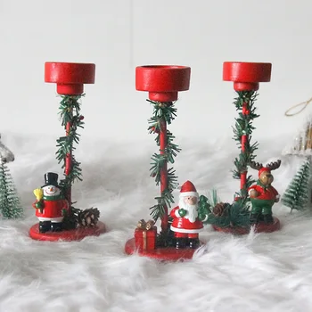 Božič Železni Svečnik Santa Claus Snežaka Elk Dekoracijo Božični Svečnik Za Dekoracijo