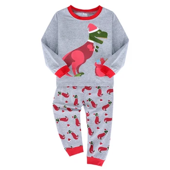 Božični Dinozaver Pižamo Otroci Fantje Božič Sleepwear Nastavite Otrok Božiček Obleko Otrok Bombaž Pjs