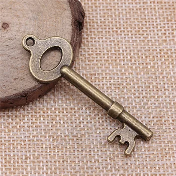 brezplačna dostava 14pcs 54x18mm antično bronasti ključ čare diy retro nakit fit Uhan keychain lase kartico obesek dodatki
