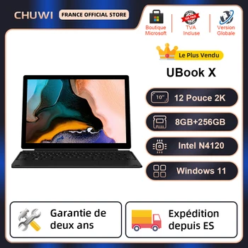 CHUWI Ubook X 2 IN1 Windows 11 Prenosnik Tablet 12 Inch 2K IPS Zaslon Intel N4120 8GB 256GB 2.4 G/5 G Wifi Podporo Tipkovnico Pisalo