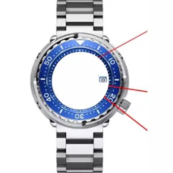 CORGEUT Bela Luksuzni Moških Watch 24 Draguljev NH35 Sapphire Kristalno Svetlo Modra Vstavite