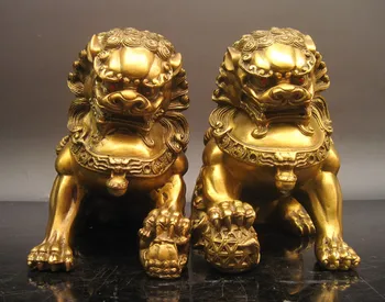 debelo bronasto tovarne Bakra obrti Ugoden močvirski lev dekoracijo kiparstvo: par levov srečen feng shui